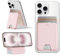 ESR Cartera Aura con MagSafe(HaloLock), Bloqueo RFID, Compatible Magsafe Wallet, Soporte Ajustable, 5 Tarjetas, Cuero Vegano, para iPhone Series 16/15/14/13/12, NO para 13/12 Mini, Rosa Chicle
