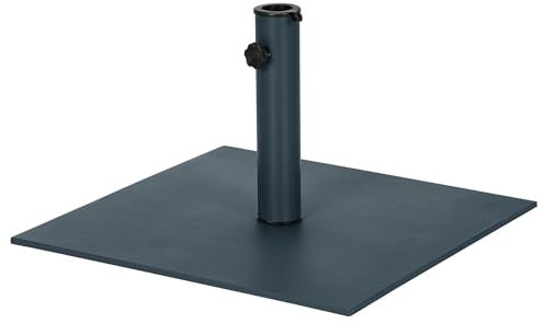 BUTLERS Sonnenschirmständer flach - SUN SQUARE - Metallplatte mit flachem Profil für Schirme bis Ø 2 m | Ideal für Terrasse & unter Möbel