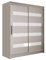 Mirjan24 Schwebetürenschrank Westa IV Kleiderschrank, Modernes Schlafzimmerschrank, Schiebetürenschrank, Garderobe, Schlafzimmer (Cashmere + Weiß Lacobel)