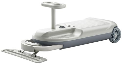 Cleaning Go Kart for Kids - Ride-On Floor Mop Cleaner with 5-Speed Adjustable Settings, Bearing Steering Rod, Glowing Wheels & Storage - Portable Mopping Go Kart for Fun Cleaning