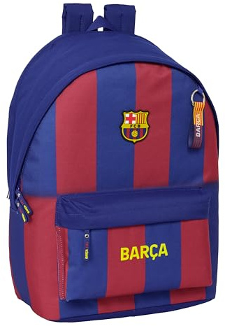 safta F.C. Barcelona 1. Equipment 25/26 Laptop-Rucksack für 39,6 cm (15,6 Zoll) Laptops und USB, ideal für Jugendliche verschiedener Altersgruppen, recyceltes Gewebe, bequem und vielseitig, Qualität