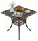 GIANTEX Gartentisch, Balkontisch 80 cm, Bistrotisch mit φ5 cm Schirmloch, Terrassentisch aus Gussaluminium mit verstellbaren Füßen, Esstisch wetterfester, Kaffeetisch für Garten (Quadratisch)