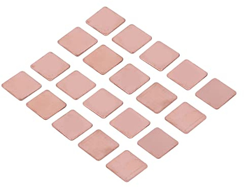 YWBL-WH Grafikkarte Kühlkörper Shim, Red Copper Heatkalkschim, 20pcs Laptop GPU Kühlkörper, Hochleistungs -thermischer Wärmekühlkörper, Bestehend aus Robustem Material, Sehr Praktisch für Computer