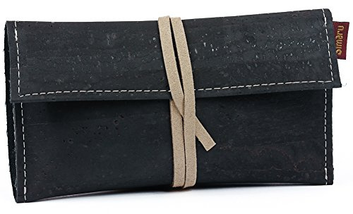 SIMARU Tabaktasche aus robusten Kork/Korkleder, Drehertasche inkl. Fächern für Feuerzeug, Filtern und Papers, Drehtabak Tasche für Herren