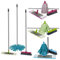 URBNLIVING 5 Piece Green Cleaning Mop & Broom Set