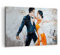 Wandbilder Dekoration Wohnzimmer tanzen sie Bilder auf Leinwand 120x80cm Leinwandbild mit Rahmen Schlafzimmer Küche Deko Wand Kunstdruck Art Groß XXL Wanddeko Bild Wall Decor Canvas AA120x80-3772