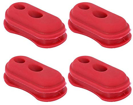 SolUptanisu Funda de Silicona para Xiaomi M365 Scooter Eléctrico, 4Pcs Goma Manguito Reparación Patines Accesorios, Rojo