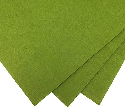 AYSIBOO - wirklich guter Bastelfilz - 4mm dick - 3 x Filzplatten (40 x 30 cm) - moos-gr?n - viele weitere Farben