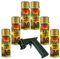 Lot de 6 bombes aérosols de peinture pour jantes de voiture - 400 ml - Avec poignée - Doré