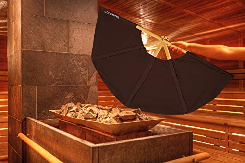 SAUNAGUT® Aufgussfächer (JUMBO, Dunkelbraun)