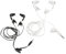 B Blesiya 2 Piezas de Auriculares con Cable de 3,5 M, Auriculares de Natación Internos Masculinos para MP3 - Negro + Blanco
