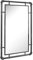 Stonebriar Rectangular Industrial Black Metal Pipe Hanging Wall Mirror