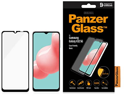 PanzerGlass Panzerglas für Samsung Galaxy A32 5G kompatibel mit Schutzhüllen Schwarz 7252