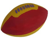 Lanco 8424678110205 Mini-Rugby-Ball; 100% Naturkautschuk