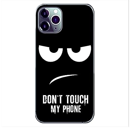 König Design Handyhülle Kompatibel mit Apple iPhone 11 Pro Hülle TPU Eckenschutz Stoßfest Dünn Kratzfest Schutzhülle - Dont Touch My Phone Schwarz