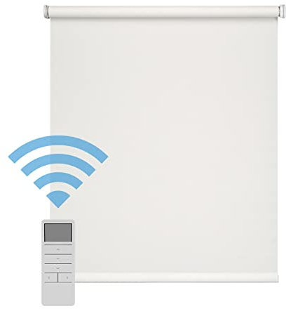 Easydeco Store enrouleur à moteur à batterie Screen Premium Blanc 105 x 250 cm Dimensions du tissu 101 x 250 cm