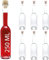 slkfactory OPI HGK Parent (6 x 250 ml) Lot de 6 bouteilles en verre vides 250 ml OPI-HGK Petites bouteilles avec bouchon en bouchon 0,25 l Transparent
