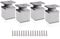 Rusoz Adjustable Furniture Legs, 4 Pcs Cabinet Legs 50mm Adjustable Height 0-20mm Aluminum Alloy Table Legs for Desk,Sofa and DIY Furniture
