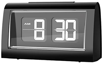 LOVIVER Flip Tischuhr Nachtlicht Dekorative Digitaluhr Snooze Clock Digital Wecker für Wohnzimmer Regal Erwachsene