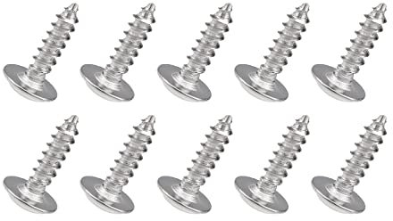 QUARKZMAN 2x8mm Auto Autofilettanti Viti x 50pz 304 Inossidabile Acciaio Phillips Vite Fissaggi Bulloni Piatto Testa per Costruzione e Riparazione, [Argento]