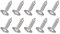 QUARKZMAN 2x8mm Auto Vis taraudeuses x 50PCS 304 Inox Acier Phillips Vis Fixations Boulons Plat Tête pour Construction et Réparation, [Argent]