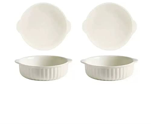 Plat à Four Plaque de cuisson avec deux oreilles Petit plateau de cuisson en céramique Friteuse à air Four Plaque de cuisson Lasagne Plat de cuisson Cuisson Bol de riz Bol à salade Plat à Lasagne (Si