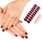 ZAHRVIA Nagelfolien | Wein Rot UV Gel Nagelfolie | 20 pcs Nagelfolie Selbstklebend | Gel Nail Stickers, Gellack Wraps für Nagel