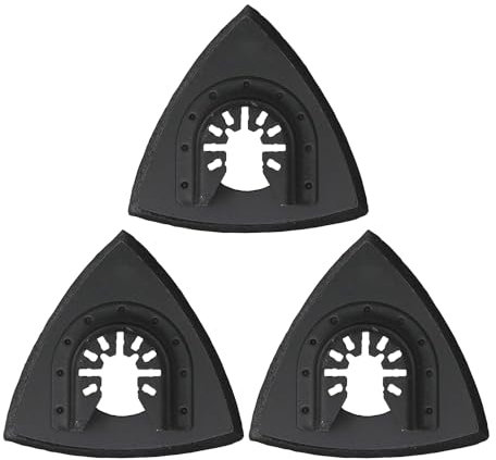 Multi Tool Sanding Pad, 3 Pcs 80MM Triangle Sanding Pads Multi-Tool Blades Oscillating Multi Tool Accessories Compatible with Most Of Power Tools