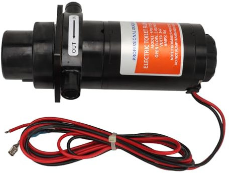 Sewage Pump, Reliable High Speed Flow Rate Yacht Toilet Electric Sewage Pump Durable Sealed Wear Resistant for Marine (24V 8A (Maximum Flow: 5.5 GPM/18.9 LPM))