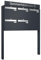 Frabox Briefkastenanlage 5fach Briefkasten freistehend XXL groß personalisiert Standbriefkasten RAL 7016 Postkasten anthrazit-grau Mehrfamilienhaus ohne Zeitungsfach Made in Germany LUIS