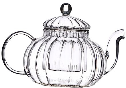 RORPOIR Elegante Teiera in Con Design A Forma Di Zucca Bollitore Per Il Tè Set Da Tè Filtrato