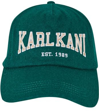 Karl Kani Unisex KA-233-001-2 KK College Signature Wool Blend Cap Dusty Green, one Size