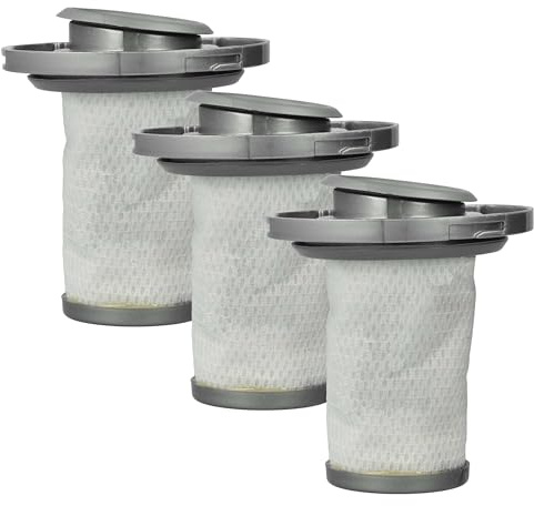 vhbw 3x Trennfilter kompatibel mit Rowenta RH6837 | RH6822, RH6821, RH6471 Staubsauger - Ersatz-Filter, Abwaschbar Grau Weiß