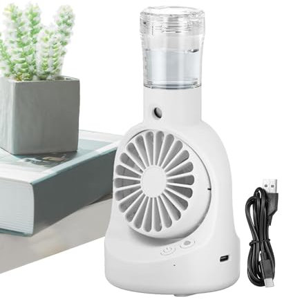 Ventilateur de brume d'eau, ventilateur de pulvérisation portable, chargement USB, appareil de refroidissement silencieux à quatre vitesses de vent pour pique-nique, chambre, salon, voyage,