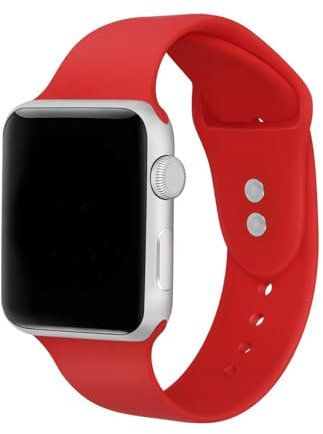 Gift4Me Correa Silicona Liquida Compatible con Reloj Apple Watch Ultra 2 - Rojo