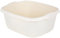 12L Washing Up Bowl Plastic Kitchen Basin Sink Mixing Cutlery Tidy Rectangular (Cream)