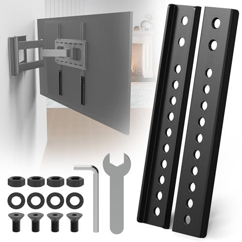 NOORSUMD TV Mount Extension Bracket,Vertical VESA Mount Extender Bracket Kit for Low Vesa Pattern TV’s,Fits TV Ceiling Mounts and Most Vesa Mounts,Black - 2 Pcs