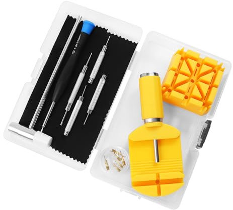 Ultimate Watch Link Removal kit - Adjustable Bracelet Repair & Resizing, Watch Band Remover, Screwdriver, Hammer, Pin Punch, Watch Back Remover - Includes Storage Box