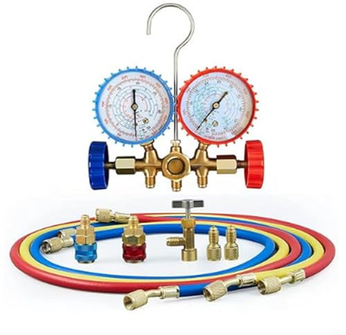 Kit d'outils professionnels de climatisation 3 voies avec tuyaux de diagnostic AC R32 R410A R22 R134A