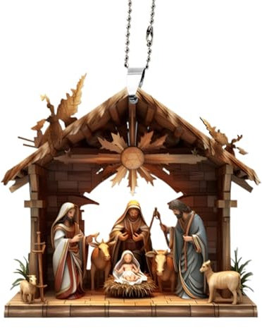 Weihnachtsbaum Anhänger Ankunft des Neugeborenen Weihnachtsbaumschmuck Deko Christbaumschmuck Personalisiert Acryl Weihnachten Basteln Winterdeko Kamine Weihnachtsbäume Autoanhänger Flure Verwendet