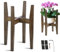 IWTTWY Plant Stands Indoor, Adjustable Wooden Plant Stand, Mid-Century Modern Flower Pot Holder, Fits Pot Size of 20-30 CM, Rustic Planter Rack for Patio Garden Balcony Living Room Bedroom