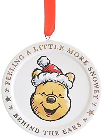 Widdop and Co. - Disney Winnie Puuh hängende Keramik-Weihnachtsdekoration – offiziell lizenziertes Disney Xmas saisonale Heimdekoration Ornament