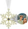 Weihnachtsbaumschmuck Engel Mit Foto, Personalisierte Schneeflocke Weihnachtsanhänger, Christbaumschmuck Foto Projektion Ornament, Individuelle Tannenbaumschmuck Bild (Schneeflocken Gelb)