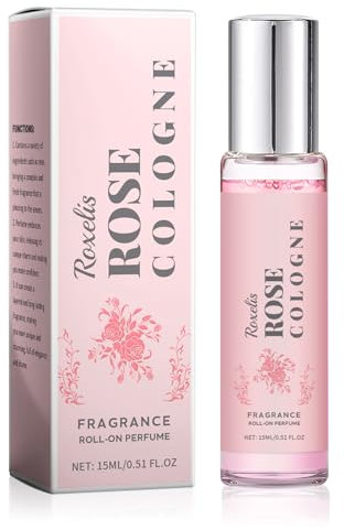 Rose Roll-On Parfum Woman Parfüm Damen 15 ml Rose Eau de Parfum für Frauen Roll On Damendüfte Tragbarer Damendüfte erhöht Vertrauen lang anhaltenden Duf