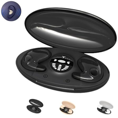 Sandberg Schlafkopfhörer Invisible Sleep Wireless - Bluetooth Kopfhörer In Ear, Kopfhörer Ipx5 Wasserdicht (Schwarz)