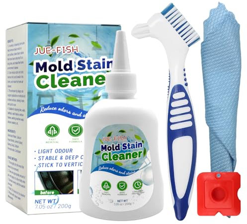 Mould Remover Gel,7.05oz Mold Stain Remover Gel Cleaner for Washing Machines Seals, Kitchen, Tiles, Bathroom, Toilet Seals, Walls and Grout