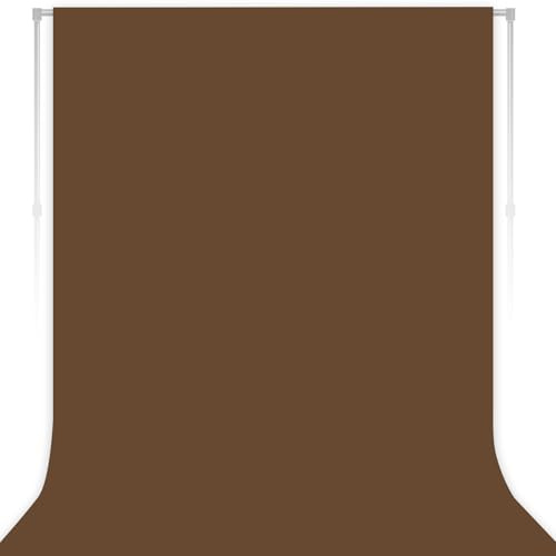 Dark Brown Photography Backdrop for Photoshoot, Fabric, 10x20 FT | Versatile Studio Photo Backgrounds, Easy to Install, for Portraits Shooting, Party Decor, Live Streaming, Video Recording