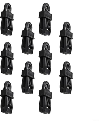 Clip de lona resistente, gancho de tienda ideal para caravanas, cubiertas de piscina (10 piezas)