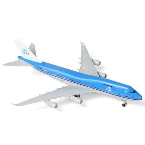 QIYUMOKE 1/400 KLM 747 Modello di Aereo (15 cm) per Kit di Montaggio Boeing 747 con Sottocarro Preassemblato e Supporto da Esposizione, Adatto come Regalo per Adulti o come Collezione