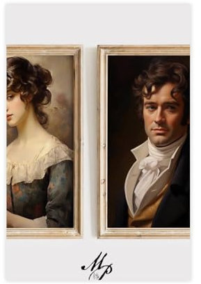ITADGF Mr.Darcy Elizabeth Bennet Stolz und Vorurteil Jane Austen, Leinwand-Poster, Wandkunstdruck, Bild, Gemälde, 20 x 30 cm